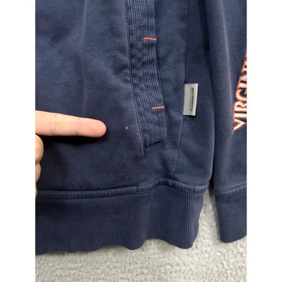 Virginia Cavaliers Sweatshirt Mens Extra Small Blue Orange Quarter Zip Nike Team - Picture 5 of 16